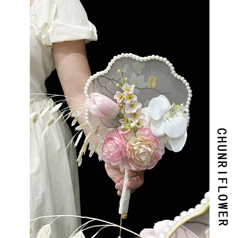 Orchid Phalaenopsis - Nieuw bruidsboeket in Chinese stijl, verlovingscertificaat,