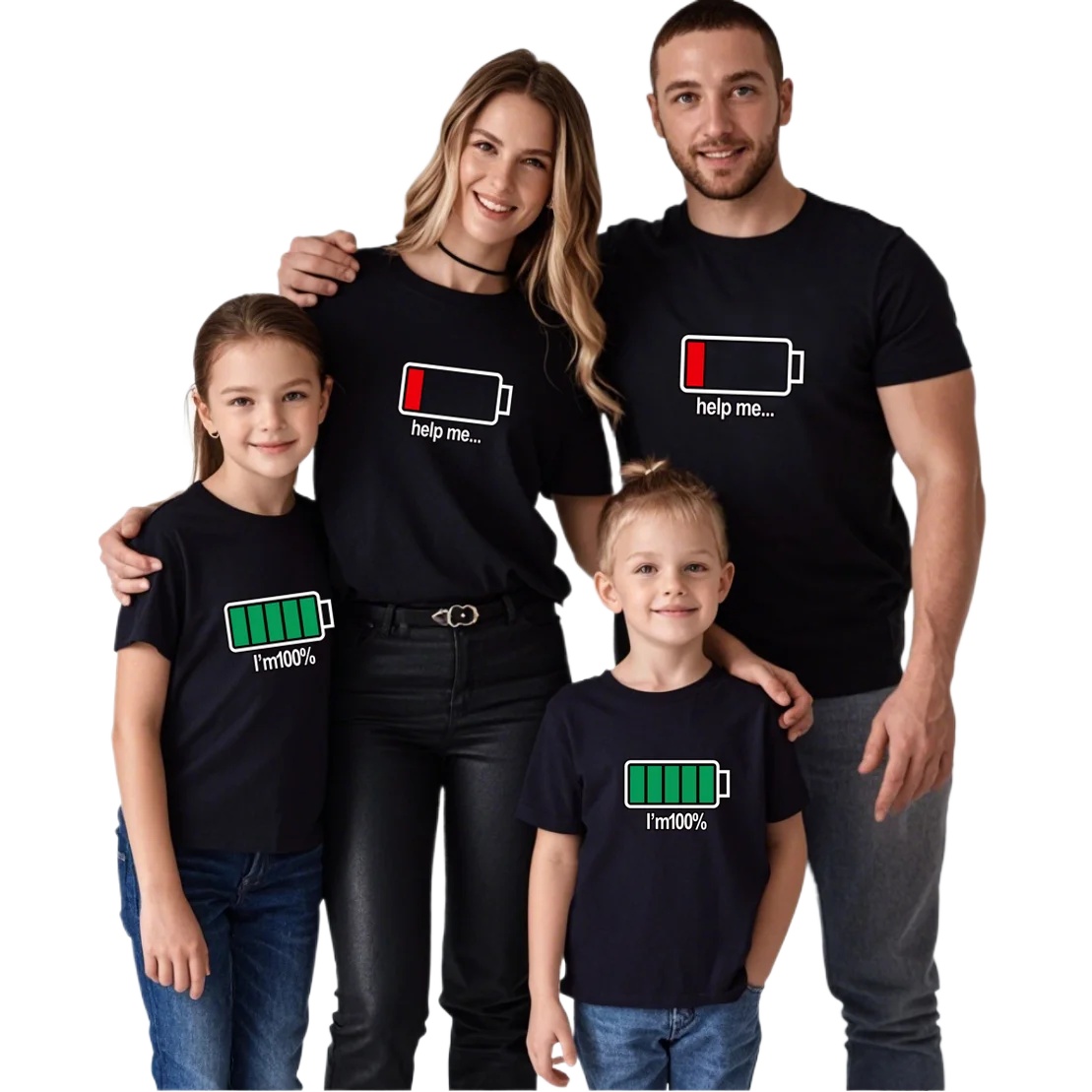 Plant Parent T Shirt - Grappig batterijpatroon familie bijpassende kleding papa