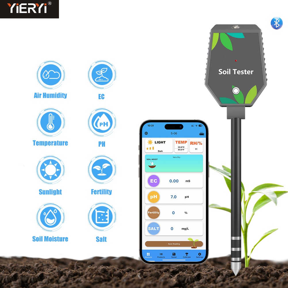Yieryi 8-in-1 Slimme Bodemtest - Plant Parent App recensie en prijs