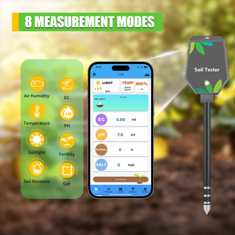 Yieryi 8-in-1 Slimme Bodemtest - Plant Parent App recensie en prijs